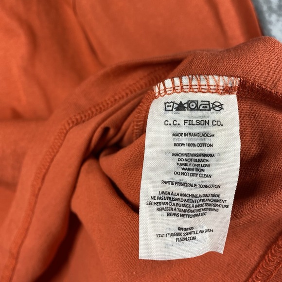Filson Smokey The Bear Shirt Mens Size M Orange Long Sleeve Pioneer Flames NWT - Picture 11 of 16